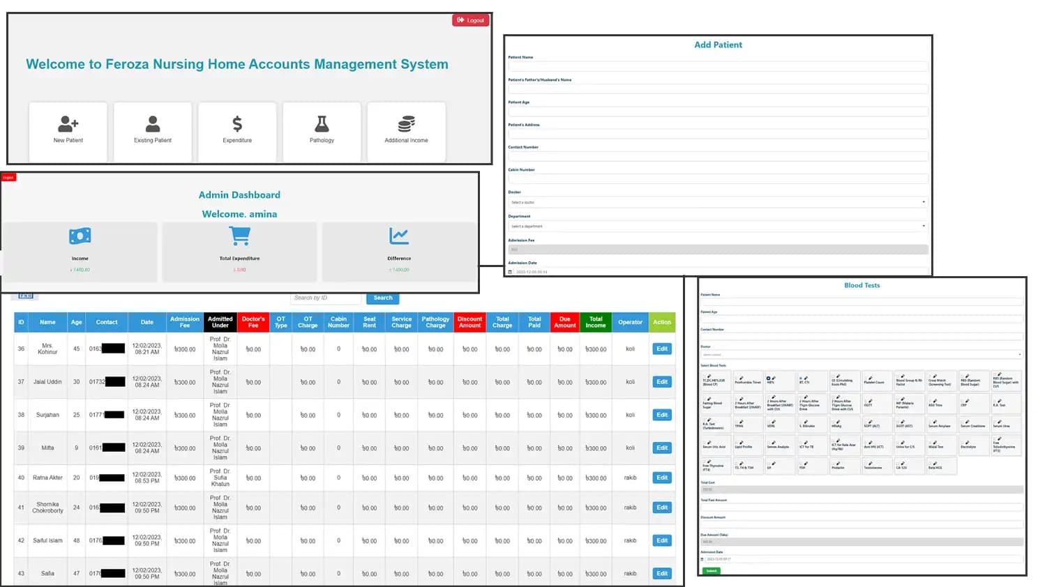 Clinique Accounts Management Web App